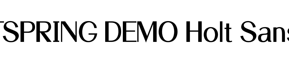  DEMO Holt Sans Bold