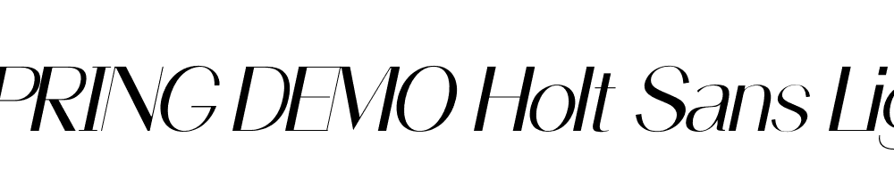  DEMO Holt Sans Light Italic