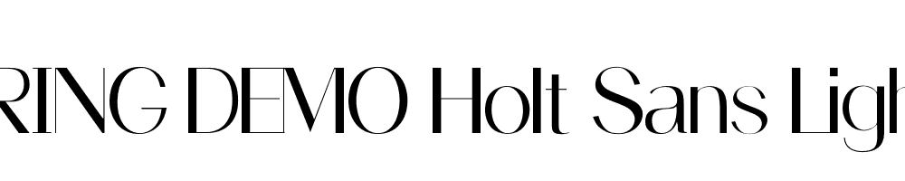  DEMO Holt Sans Light Regular