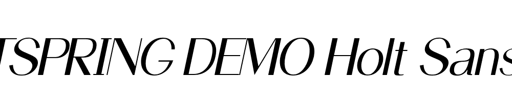  DEMO Holt Sans Italic