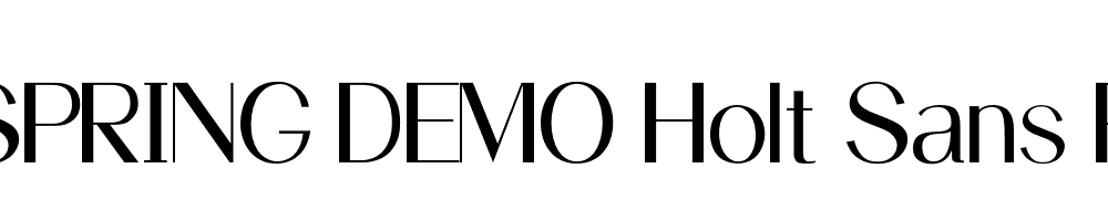  DEMO Holt Sans Regular