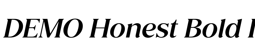 FSP DEMO Honest Bold Italic