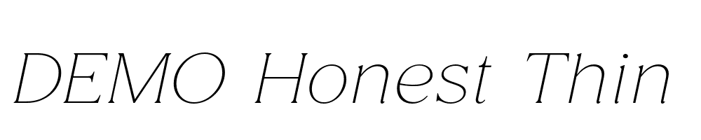 FSP DEMO Honest Thin Italic