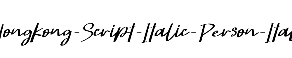 Hongkong-Script-Italic-Person-Italic