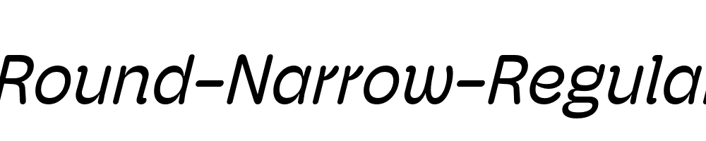 Hoss-Round-Narrow-Regular-Italic