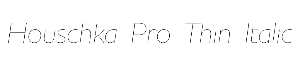 Houschka-Pro-Thin-Italic