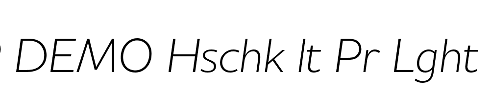 FSP DEMO Hschk lt Pr Lght Italic