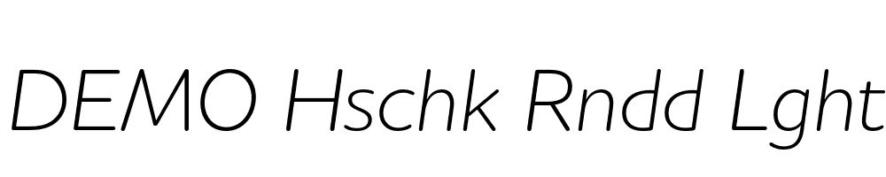 FSP DEMO Hschk Rndd Lght Italic