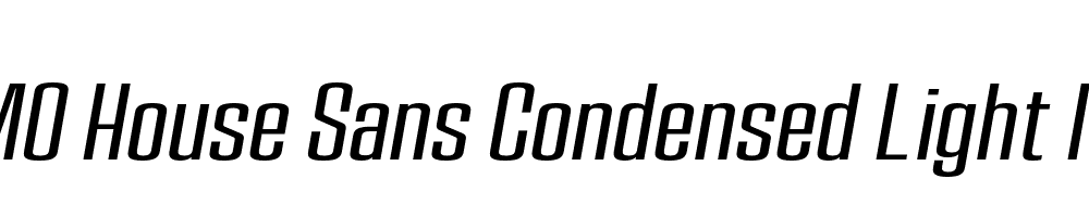  DEMO House Sans Condensed Light Italic