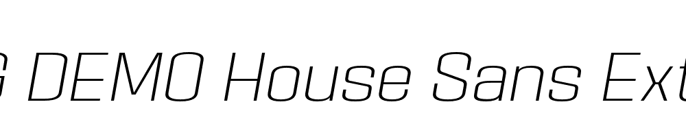  DEMO House Sans Extra Light Italic