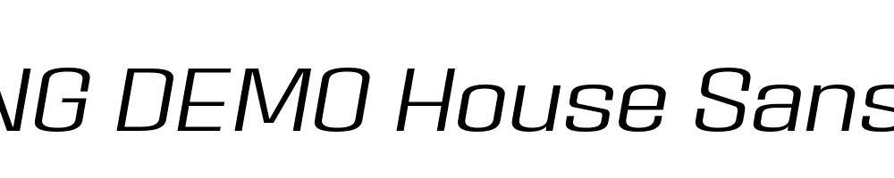  DEMO House Sans Light Italic