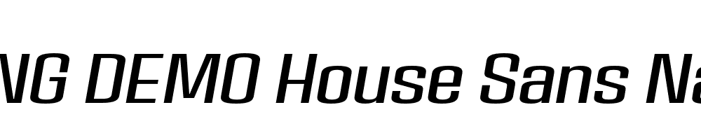  DEMO House Sans Narrow Italic