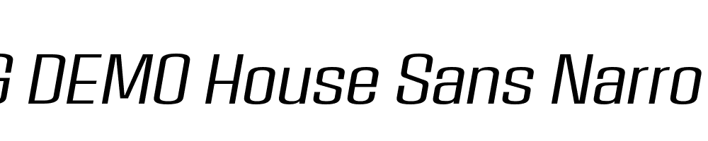  DEMO House Sans Narrow Light Italic