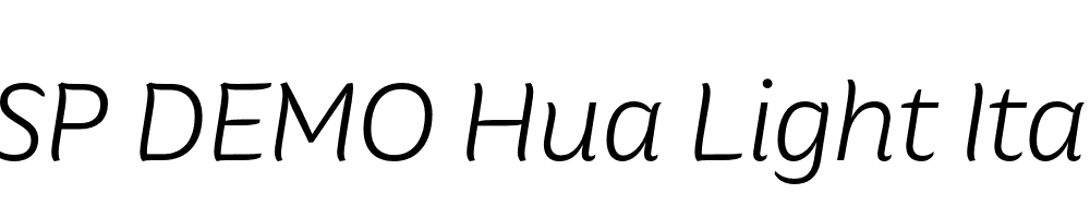 FSP DEMO Hua Light Italic