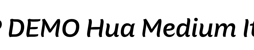 FSP DEMO Hua Medium Italic