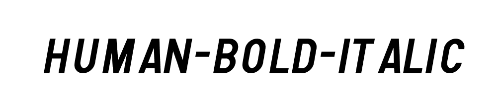 Human-Bold-Italic