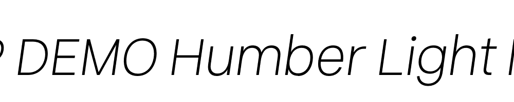 FSP DEMO Humber Light Italic