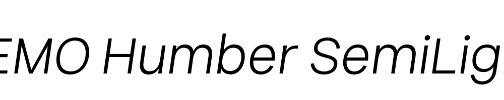 FSP DEMO Humber SemiLight Italic