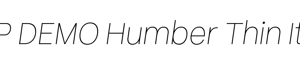 FSP DEMO Humber Thin Italic