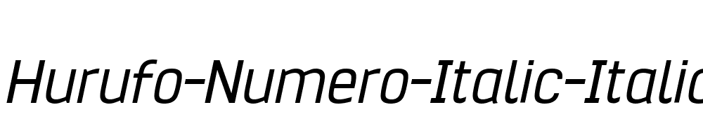 Hurufo-Numero-Italic-Italic