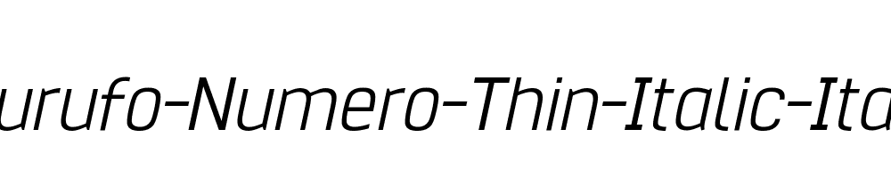 Hurufo-Numero-Thin-Italic-Italic