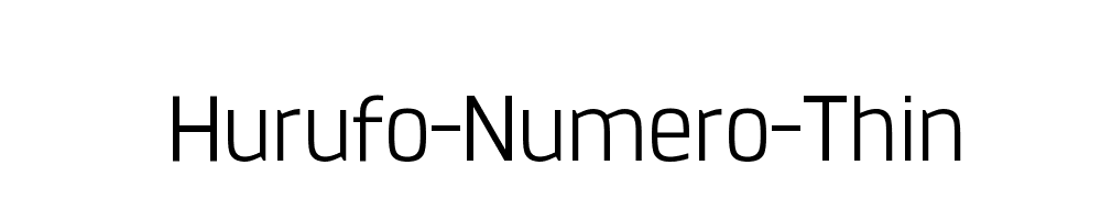 Hurufo-Numero-Thin