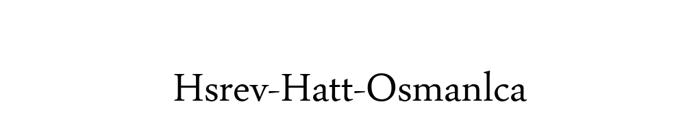 Hsrev-Hatt-Osmanlca