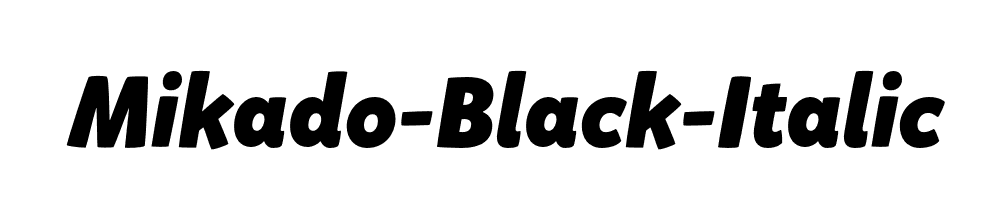 Mikado-Black-Italic