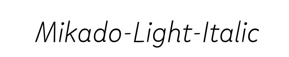 Mikado-Light-Italic