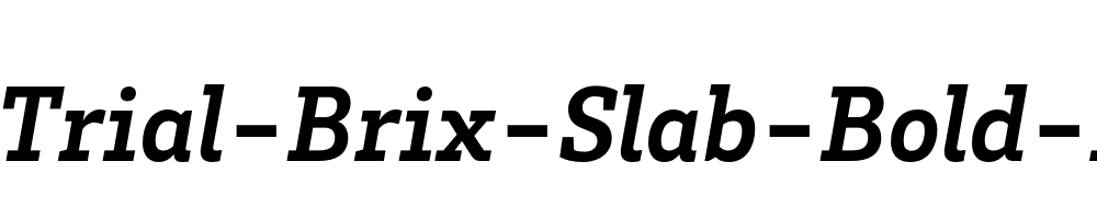 HvDTrial-Brix-Slab-Bold-Italic