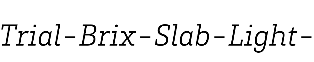 HvDTrial-Brix-Slab-Light-Italic