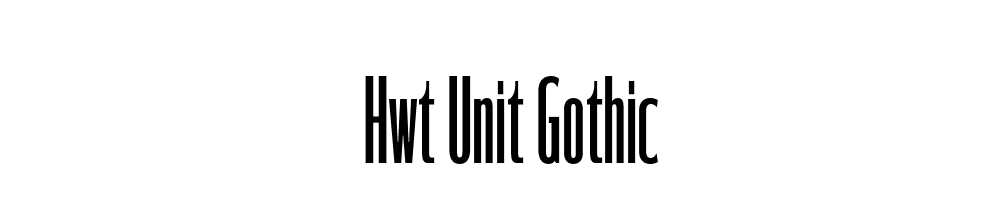 Hwt Unit Gothic