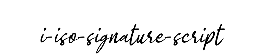 I Iso Signature Script