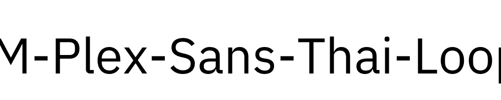 IBM-Plex-Sans-Thai-Looped