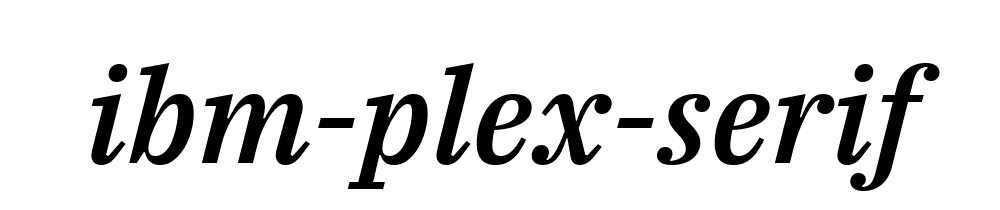 Ibm Plex Serif