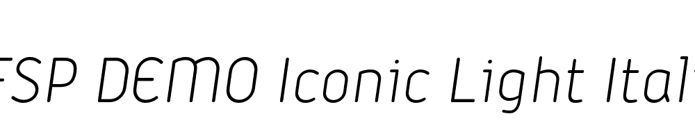 FSP DEMO Iconic Light Italic