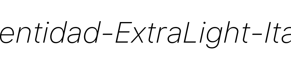 Identidad-ExtraLight-Italic