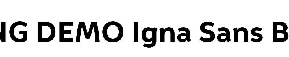  DEMO Igna Sans Black Regular