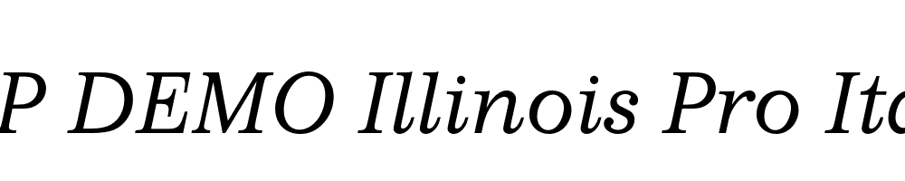 FSP DEMO Illinois Pro Italic