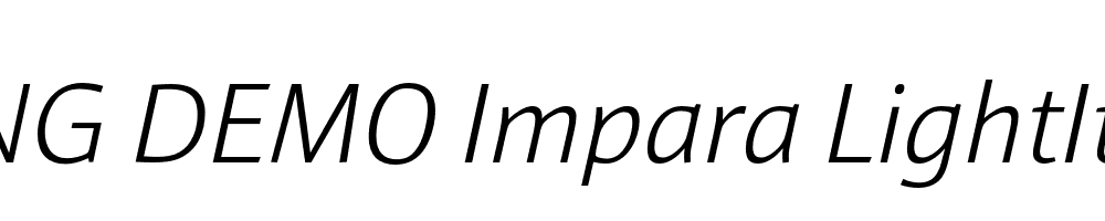  DEMO Impara LightItalic Regular