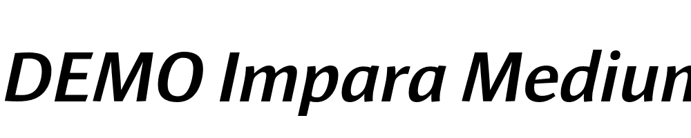  DEMO Impara MediumItalic Regular