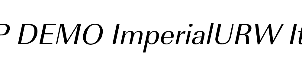 FSP DEMO ImperialURW Italic