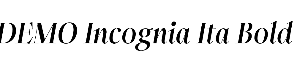 FSP DEMO Incognia Ita Bold Italic