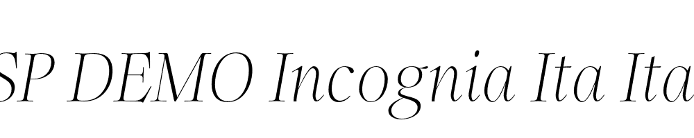 FSP DEMO Incognia Ita Italic