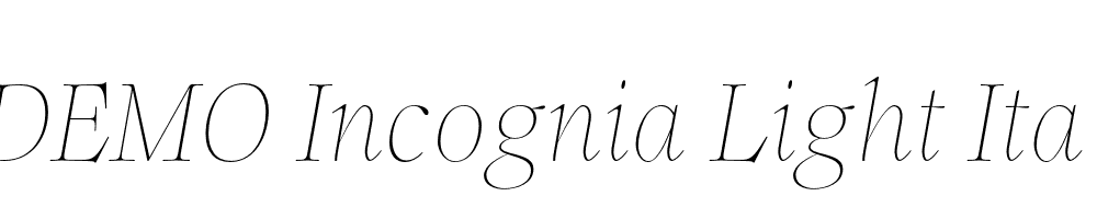 FSP DEMO Incognia Light Ita Italic