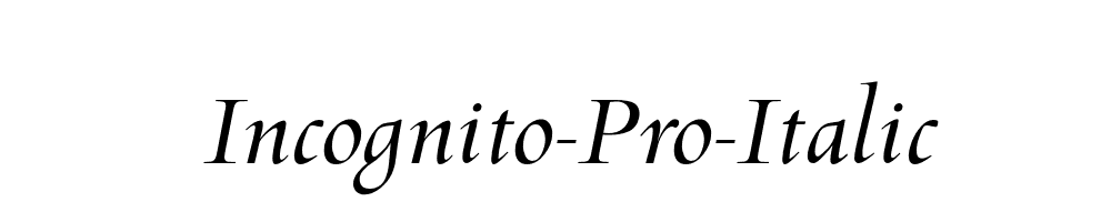 Incognito-Pro-Italic