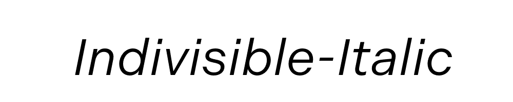 Indivisible-Italic