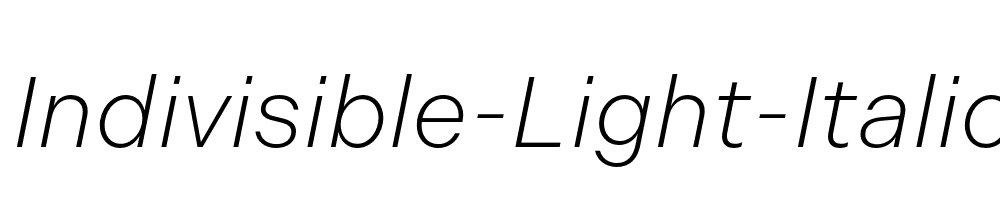 Indivisible-Light-Italic