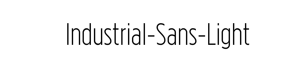 Industrial-Sans-Light