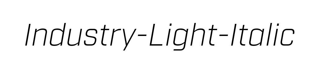 Industry-Light-Italic